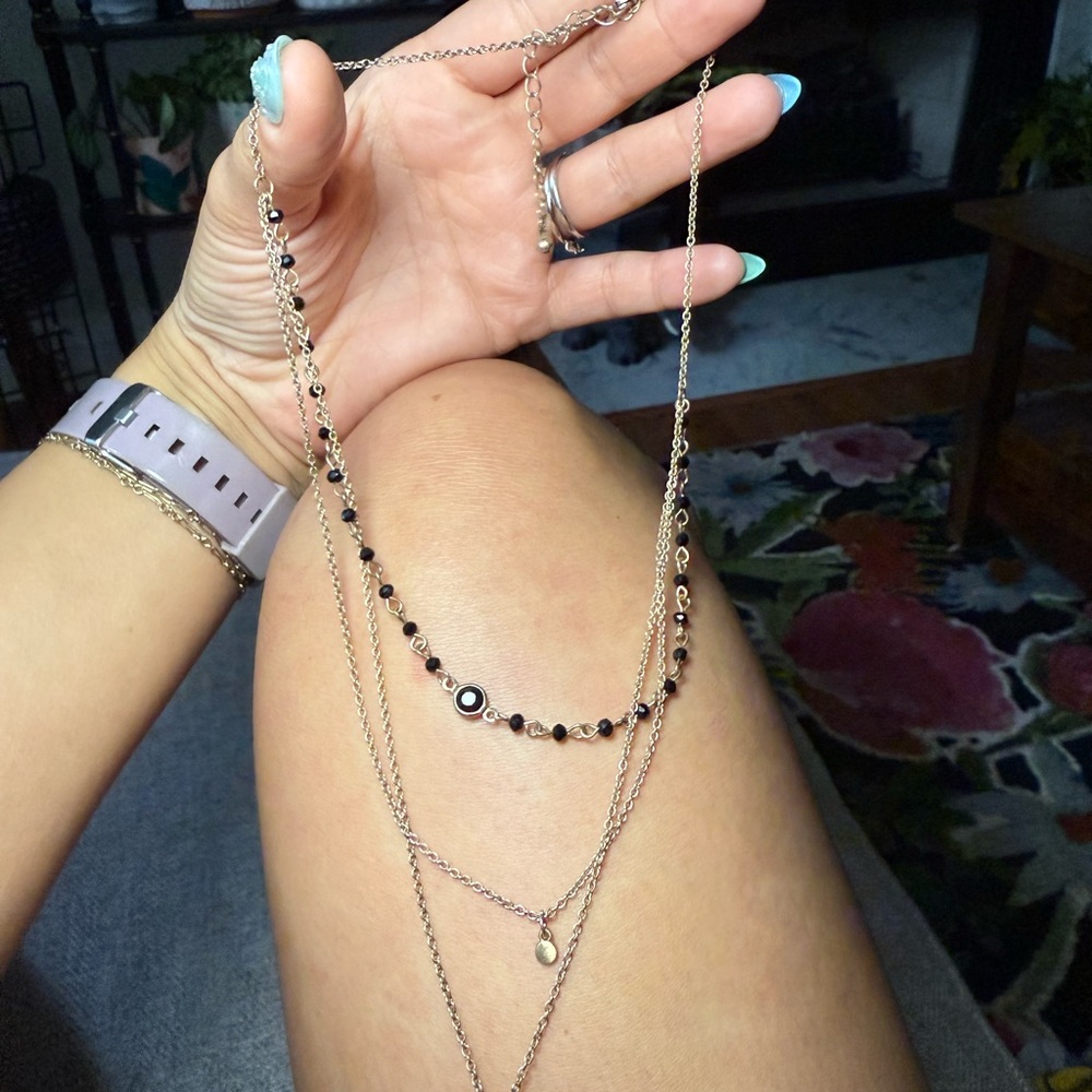 Black & Gold Layered Necklace